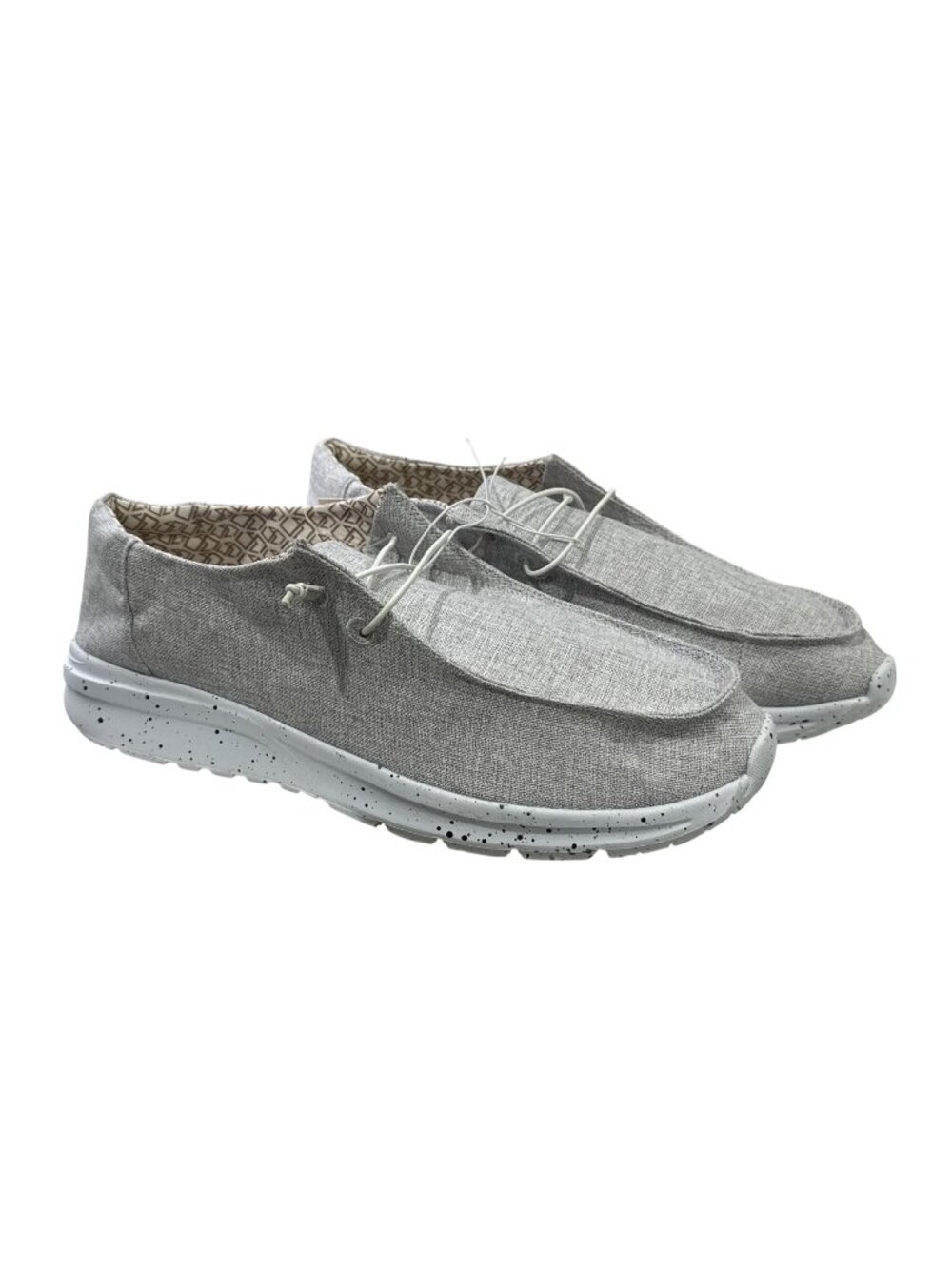 Men's Linen Loafers Size 12 Gray Slip-On Lightweight Casual Shoes